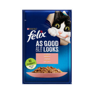 پوچ گربه بالغ فلیکس پورینا با طعم ماهی سالمون felix purina salmon