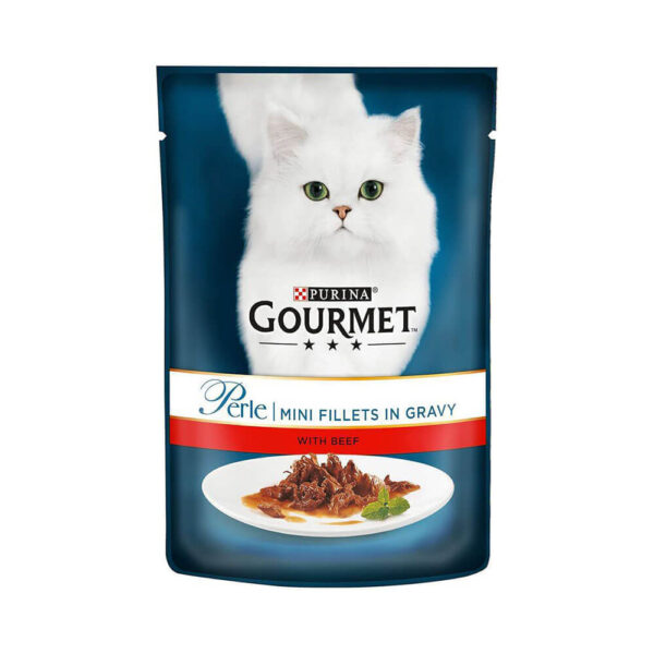 پوچ گربه گورمت پورینا با طعم گوشت گاو Purina Gourmet